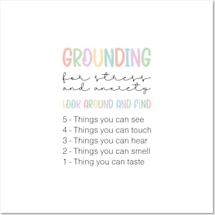 Grounding for Stress and Anxiety Posters and Art